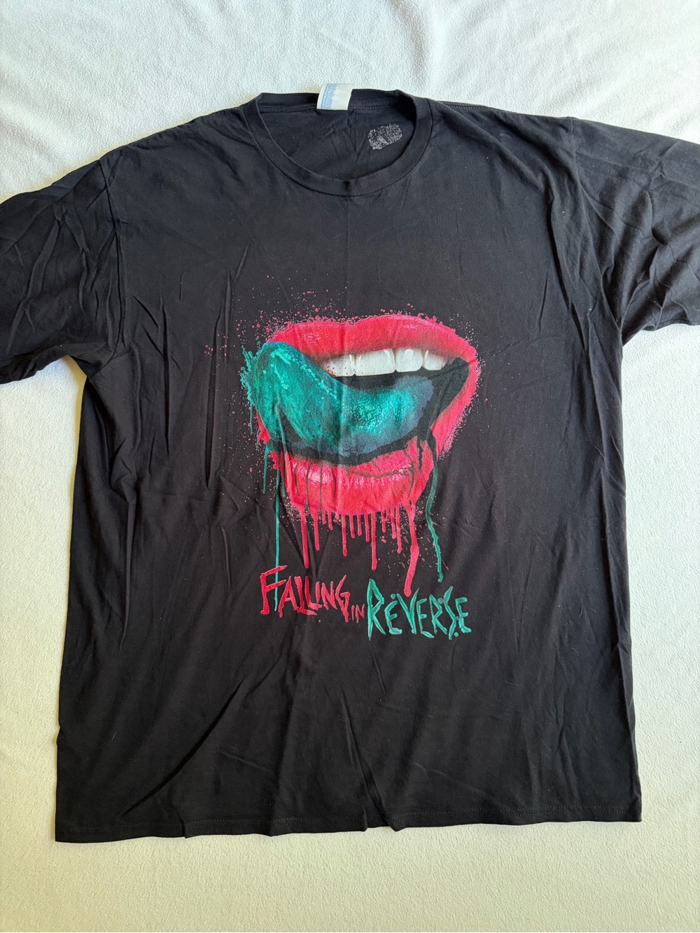 Falling in Reverse Graphic Band Tee Men XL Port & Company Black Concert Top